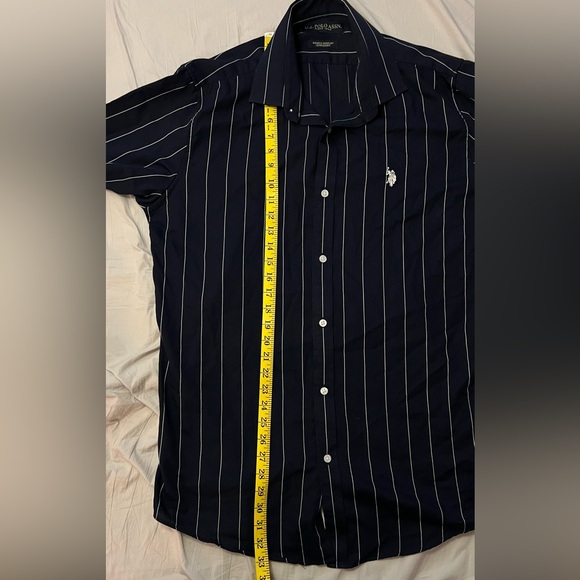 U.S. Polo Assn. Blue and White Casual Button Down Shirt - Picture 5 of 7